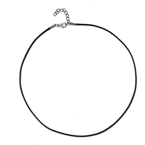 Fashion Halsband Cord, läder sladd, DIY, svart, Längd Ca 50 cm, Säljs av PC