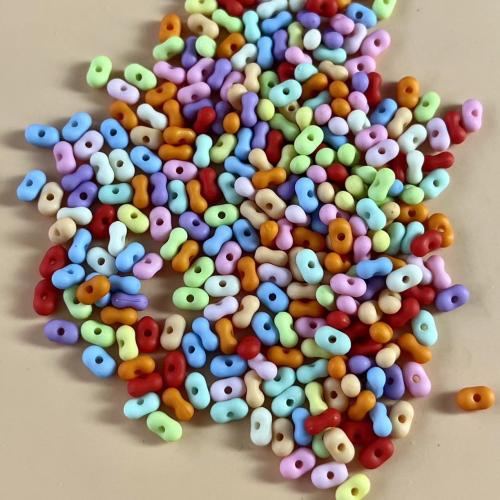 Acrylic Jewelry Beads, DIY, mixed colors, 6x4mm, 10100PCs/Bag, Sold By Bag