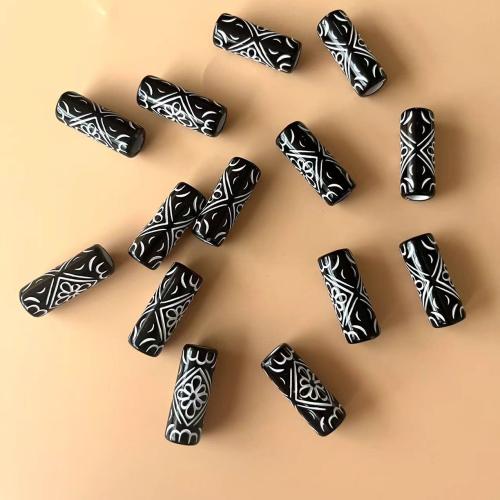 Acrylic Jewelry Beads, DIY, black, 26x10mm, 350PCs/Bag, Sold By Bag