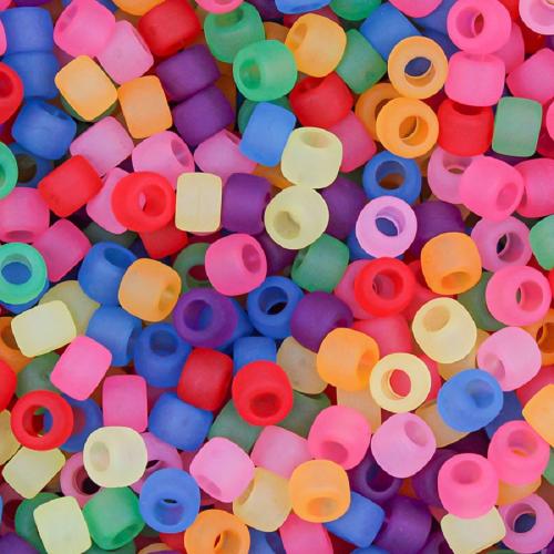 Frosted Acrylic Beads Column DIY mixed colors Sold By Bag