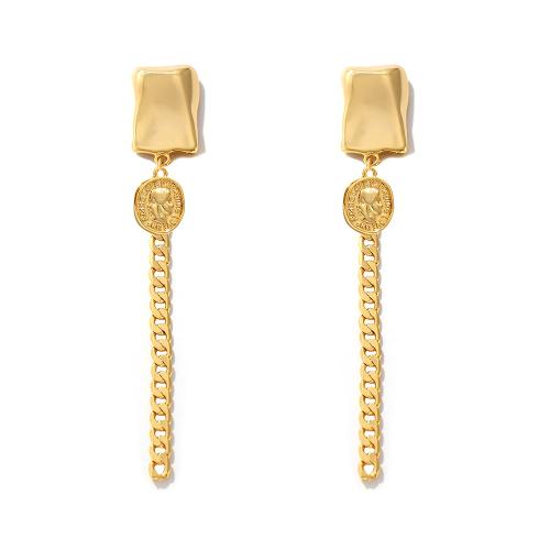 Pendientes de Perno en Latón, metal, 18K chapado en oro, Joyería & para mujer, Vendido por Par