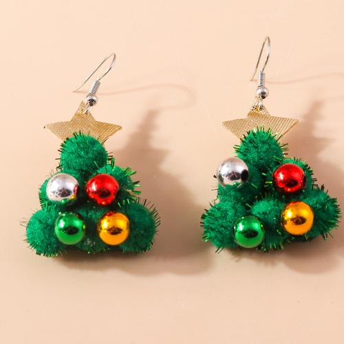 Christmas Earrings, Mixed Material, with Tibetan Style, Christmas Design & different styles for choice & for woman, Sold By Pair