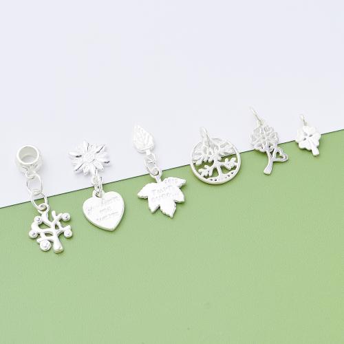 925 Sterling Silver Pendant, DIY & different styles for choice, silver color, Sold By PC