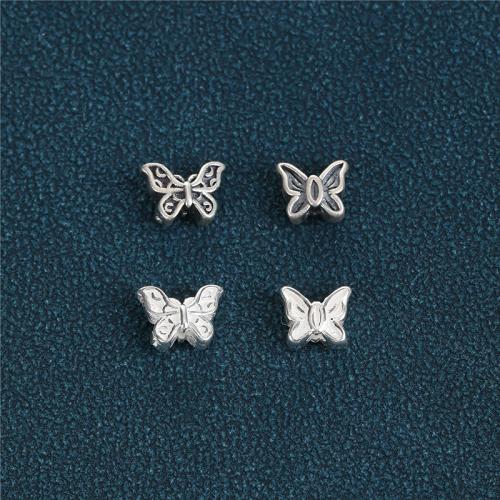 Gioielli Spacer Beads, 925 argento sterlina, Farfalla, DIY & stili diversi per la scelta, nessuno, Venduto da PC