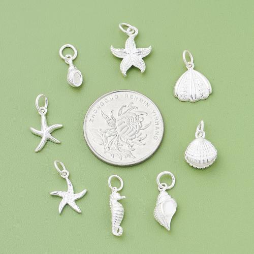 925 Sterling Silver Pendant, DIY & different styles for choice, silver color, Sold By PC