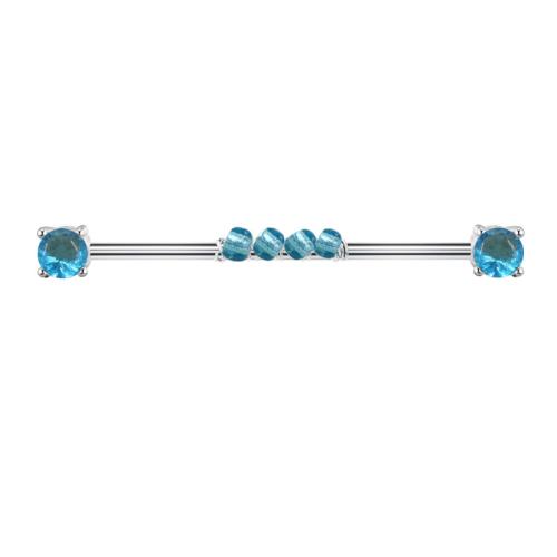 Titantium acciaio orecchino piercing, with acrilico, placcato, unisex & Micro spianare cubic zirconia, nessuno, Venduto da PC