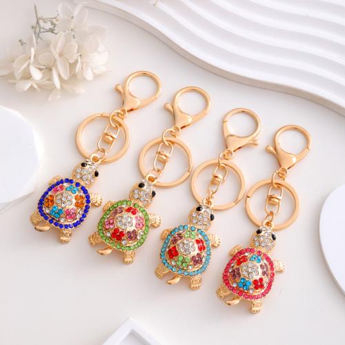 Tibetan Style Key Clasp, portable & with rhinestone, more colors for choice, Sold By PC