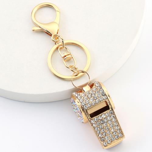 Zinc Alloy Key Clasp portable & with rhinestone Sold By PC