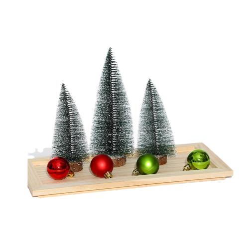 PVC Plastic Christmas Decoration Ornaments, with Pine, lightening & with tray & Christmas jewelry & different styles for choice, more colors for choice, 345x90x180mm, Sold By Set