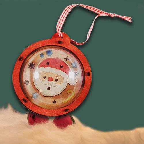 Wood Christmas Hanging Ornaments, Christmas Design & DIY & different designs for choice, more colors for choice, Diameter 10.3cm, Sold By PC