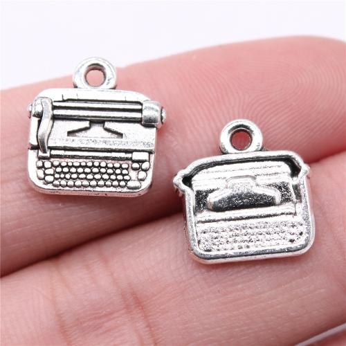 Zinc Alloy Pendants Typewriter antique silver color plated DIY Sold By PC