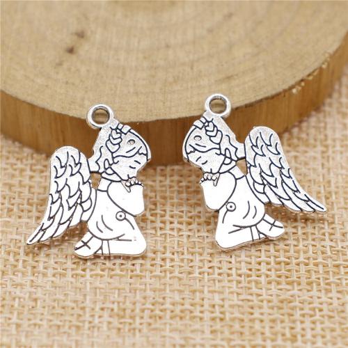 Tibetan Style Pendants, Angel, plated, DIY, more colors for choice, 24x17mm, Sold By PC