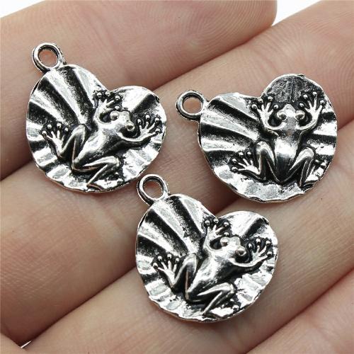 Tibetan Style Heart Pendants, plated, DIY, more colors for choice, 19x15mm, Sold By PC