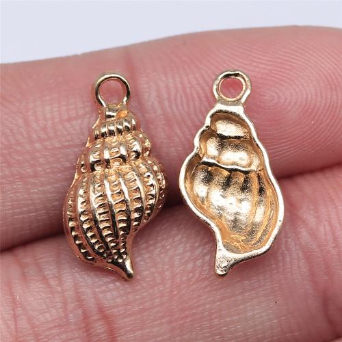 سبائك الزنك المعلقات, محارة, مطلي, ديي, المزيد من الألوان للاختيار, 20x10x4mm, تباع بواسطة PC