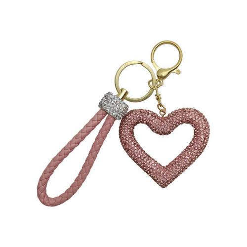 Tibetan Style Key Clasp, with Clay, for woman & with rhinestone, more colors for choice, 160x65mm, Sold By PC