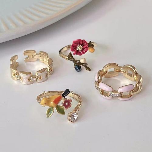 Tibetan Style Finger Ring, fashion jewelry & different styles for choice & for woman, more colors for choice, Inner diameter 17mm, Sold By PC