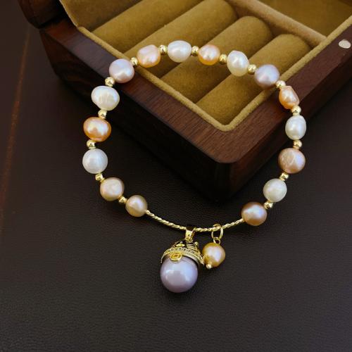 Brass Bracelet & Bangle with Plastic Pearl Adjustable & fashion jewelry & for woman Length Approx 22 cm Sold By PC