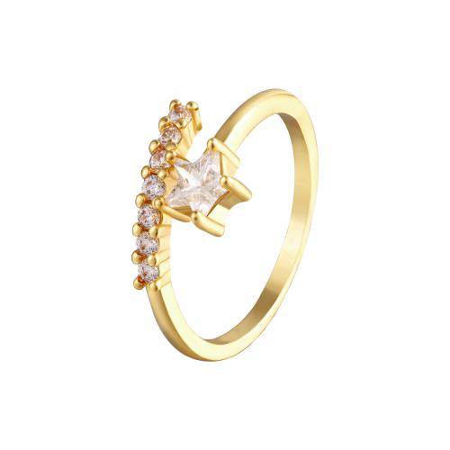 Cubic Zirconia Micro Pave Brass Ring fashion jewelry & micro pave cubic zirconia & for woman Sold By PC