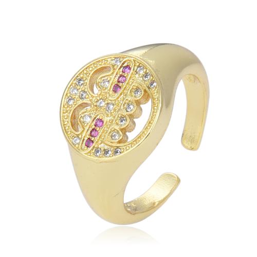 Cubique anneau en laiton Circonia Micro Pave, bijoux de mode & pavé de micro zircon & pour femme, plus de couleurs à choisir, Vendu par PC