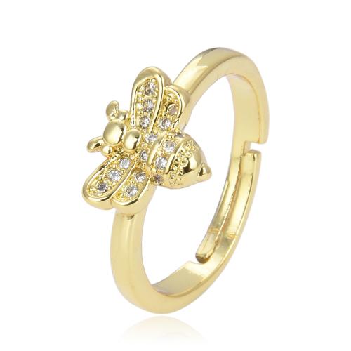 Cubic Zirconia Micro Pave Brass Ring, fashion jewelry & micro pave cubic zirconia & for woman, more colors for choice, Sold By PC