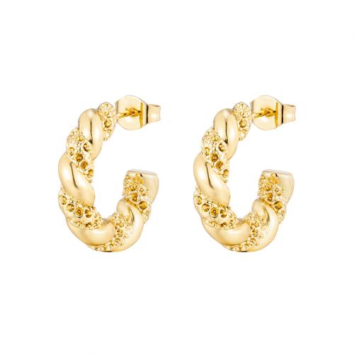 Boucle d'oreille de gaujon en acier inoxydable, Acier inoxydable 304, bijoux de mode & pour femme, plus de couleurs à choisir, 16.20x19.70mm, Vendu par paire