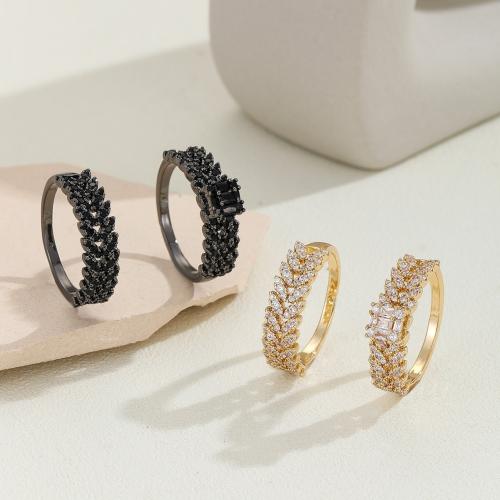 Fashion Brass Ring Set 2 pieces & Unisex & micro pave cubic zirconia Sold By Set