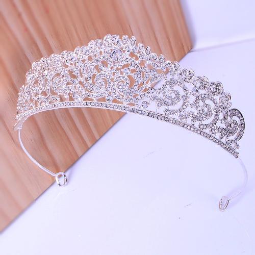 Tiaras, Sinc Alloy, jewelry faisin & do bhean & le rhinestone, dathanna níos mó le haghaidh rogha, height 46mm, width 150mm, Díolta De réir PC