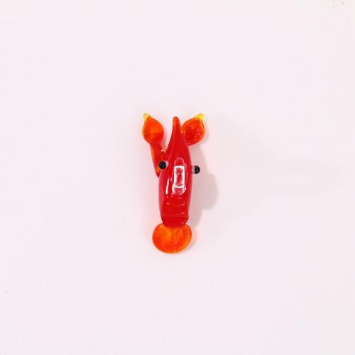 Fashion Lampwork Hangers, DIY, rood, 29x13mm, 24pC's/Bag, Verkocht door Bag