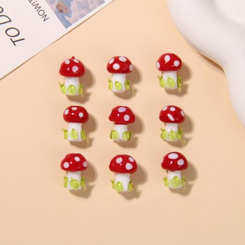 Lampwork Beads, mushroom, DIY, 16x12mm, 24PCs/Bag, Sold By Bag