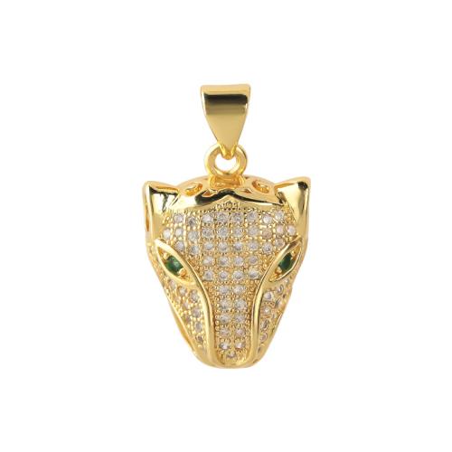 Cubic Zirconia Micro Pave Brass Pendant plated DIY & micro pave cubic zirconia golden Sold By PC