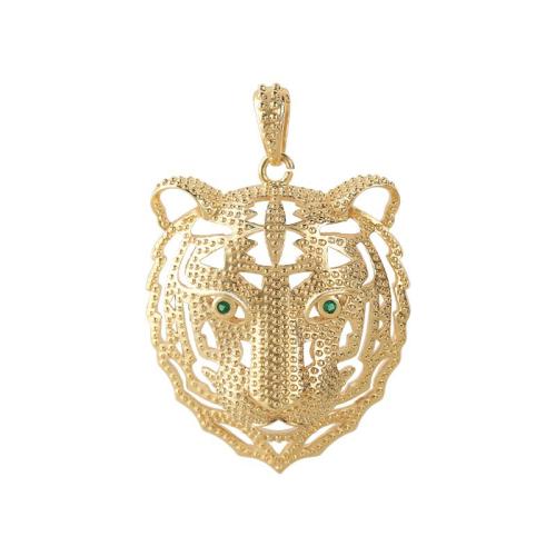 Cubic Zirconia Micro Pave Brass Pendant, plated, DIY & micro pave cubic zirconia, golden, Sold By PC