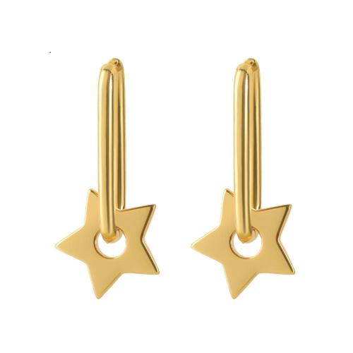 Huggie Hoop Drop Earring, Brass, plated, different styles for choice & for woman, golden, Sold By Pair