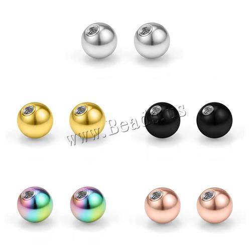 304 Stainless Steel Piercing Earring Findings, plated, DIY & different styles for choice, more colors for choice, 1.20x3mm, Sold By PC