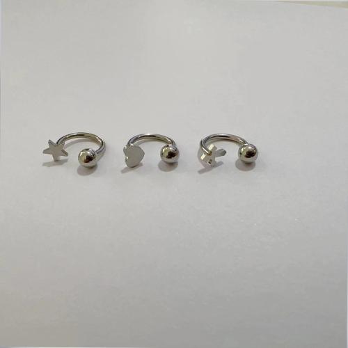 Divat Personality Body Piercing Ékszerek és kiegészítők, Titanium Steel, csiszolt, egynemű & különböző méretű a választás & különböző stílusokat a választás, az eredeti szín, Által értékesített PC