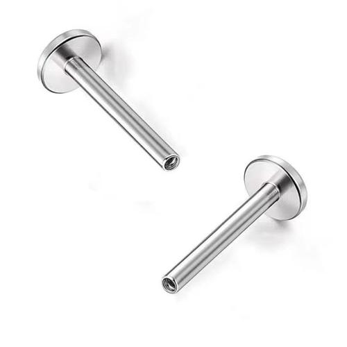 Titanium ocel Piercing náušnice zjištění, lesklý, DIY & různé velikosti pro výběr, Původní barva, Prodáno By PC