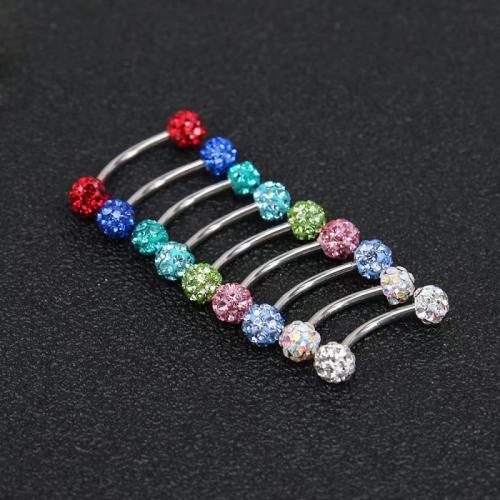 Stainless Steel Lip Ring, 304 Stainless Steel, Unisex & different size for choice & with rhinestone, more colors for choice, Sold By PC