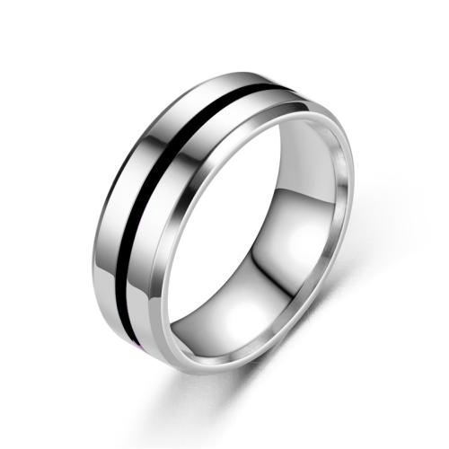 Stainless Steel Finger Ring 304 Stainless Steel plated Unisex & epoxy gel Sold By PC