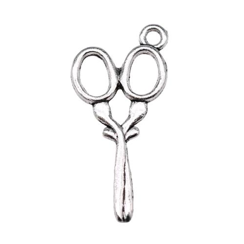 Tibetan Style Scissors Pendants, plated, DIY, more colors for choice, 29x14mm, Sold By PC