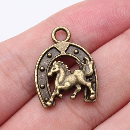 Pendentifs en alliage de zinc, Sabot de cheval, Placage, DIY, plus de couleurs à choisir, 23x17mm, Vendu par PC