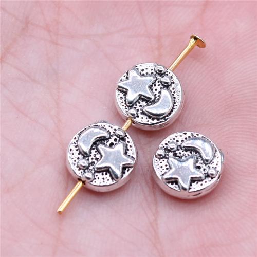 Tibetan Style Jewelry Beads, Round, antique silver color plated, DIY, 9x9mm, Sold By PC