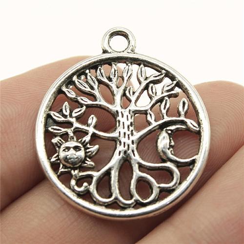 Tibetan Style Pendants, Round, plated, DIY, more colors for choice, 29x25mm, Sold By PC