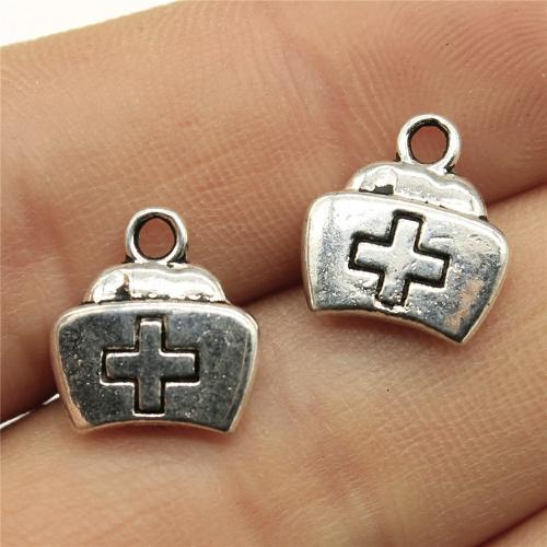 Tibetan Style Pendants, antique silver color plated, DIY, 13x12mm, Sold By PC