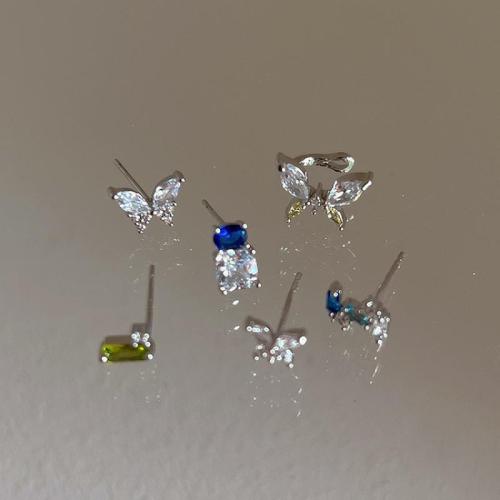 Pendientes de Perno de Aleación de Zinc, Joyería & diferentes estilos para la opción & micro arcilla de zirconia cúbica & para mujer, más colores para la opción, 10mm, Vendido por UD