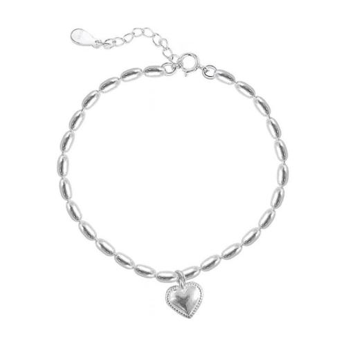 Bracelets en argent sterling, Argent sterling 925, avec 3.5 chaînes de rallonge, bijoux de mode & pour femme, Longueur:Environ 15 cm, Vendu par PC