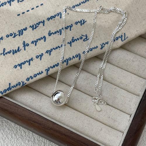 925 Sterling Silver Necklaces, fashion jewelry & for woman, Length:Approx 45 cm, Sold By PC