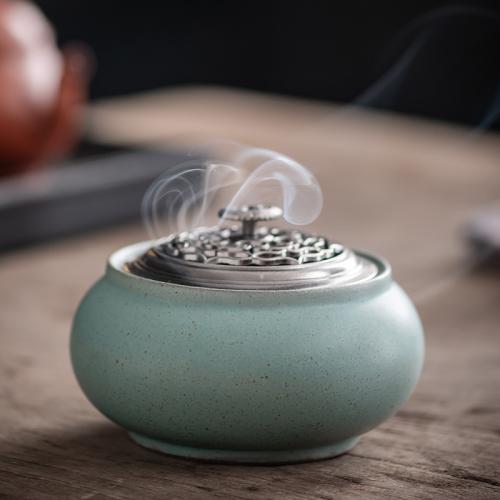 Porcelain Incense Burner, handmade, for home and office & durable, more colors for choice, 100x75mm, Sold By PC