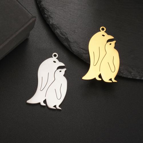 Stainless Steel Animal Pendants, 304 Stainless Steel, Penguin, DIY, more colors for choice, 39x25mm, Sold By PC