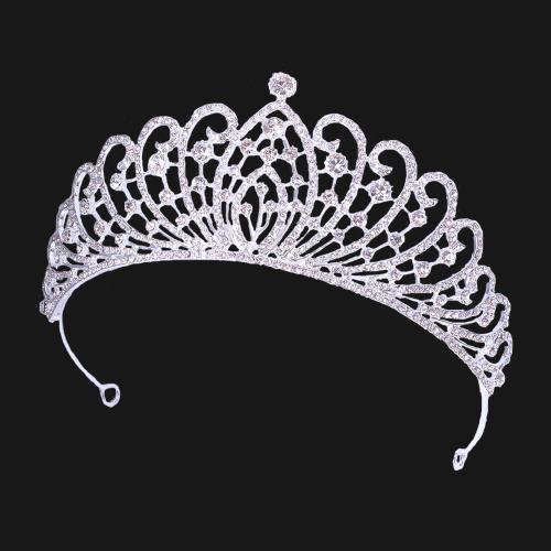 Tiaras, Sinc Alloy, jewelry faisin & do bhean & le rhinestone, dathanna níos mó le haghaidh rogha, width 151mm, height 59mm, Díolta De réir PC