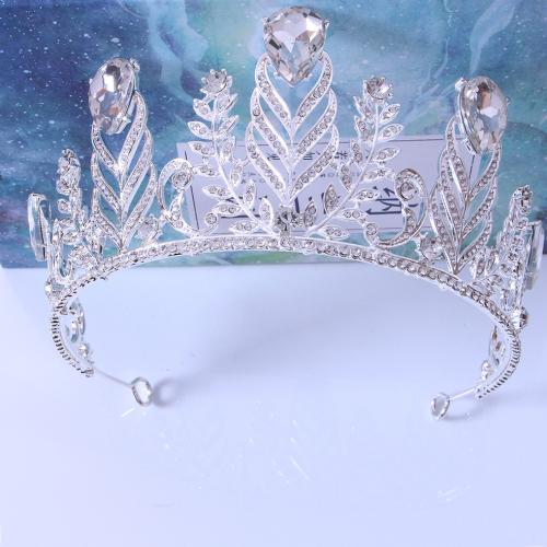 Tiaras, liga de zinco, joias de moda & para mulher & com strass, Mais cores pare escolha, width 167mm, height 74mm, vendido por PC