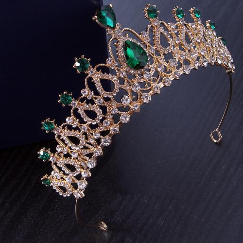 Diadema, lega in zinco, gioielli di moda & per la donna & con strass, nessuno, width 143mm, height 58mm, Venduto da PC